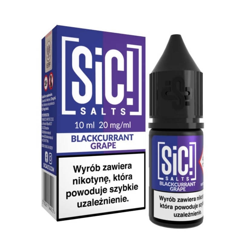 Liquid SIC! Salts 10ml 20mg Blackcurrant Grape
