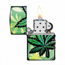 ZIPPO - GLOWING CANNABIS MATTE