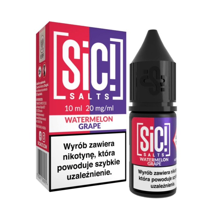 Liquid SIC! Salts 10ml 20mg Watermelon Grape