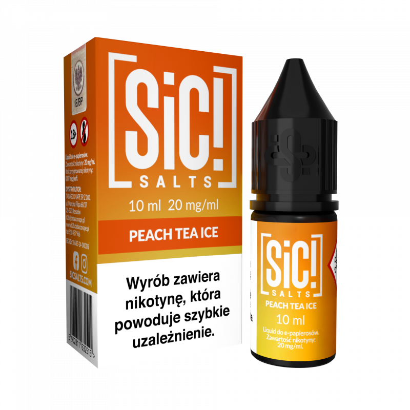 Liquid SIC! Salts 10ml 20mg Peach Tea Ice
