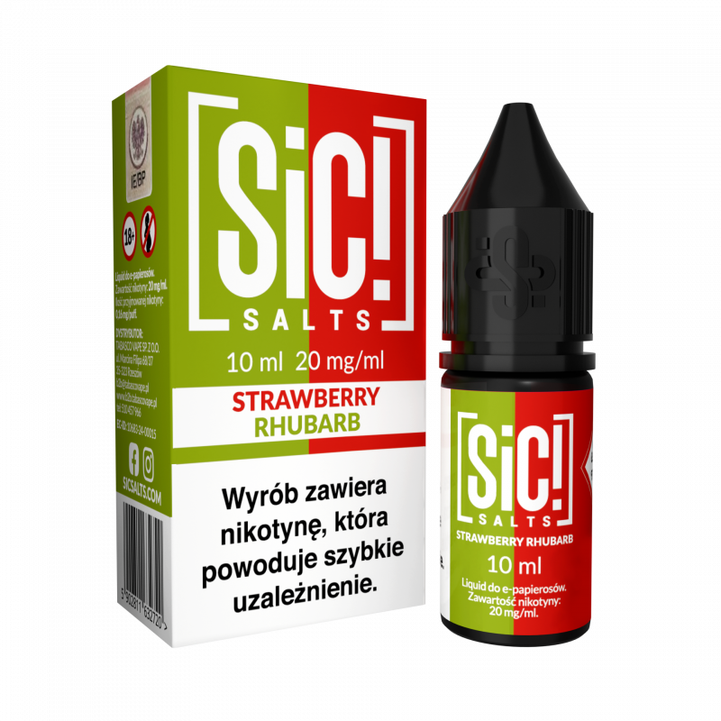 Liquid SIC! Salts 10ml 20mg Strawberry Rhubarb