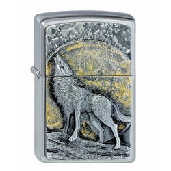 ZIPPO - WOOLF AT MOONLIGHT EMBLEM