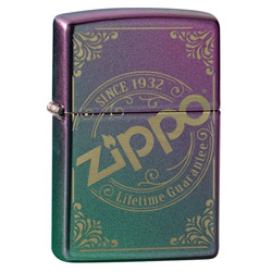 ZIPPO - LOGO IRIDESCENT LASER ENGRAVED